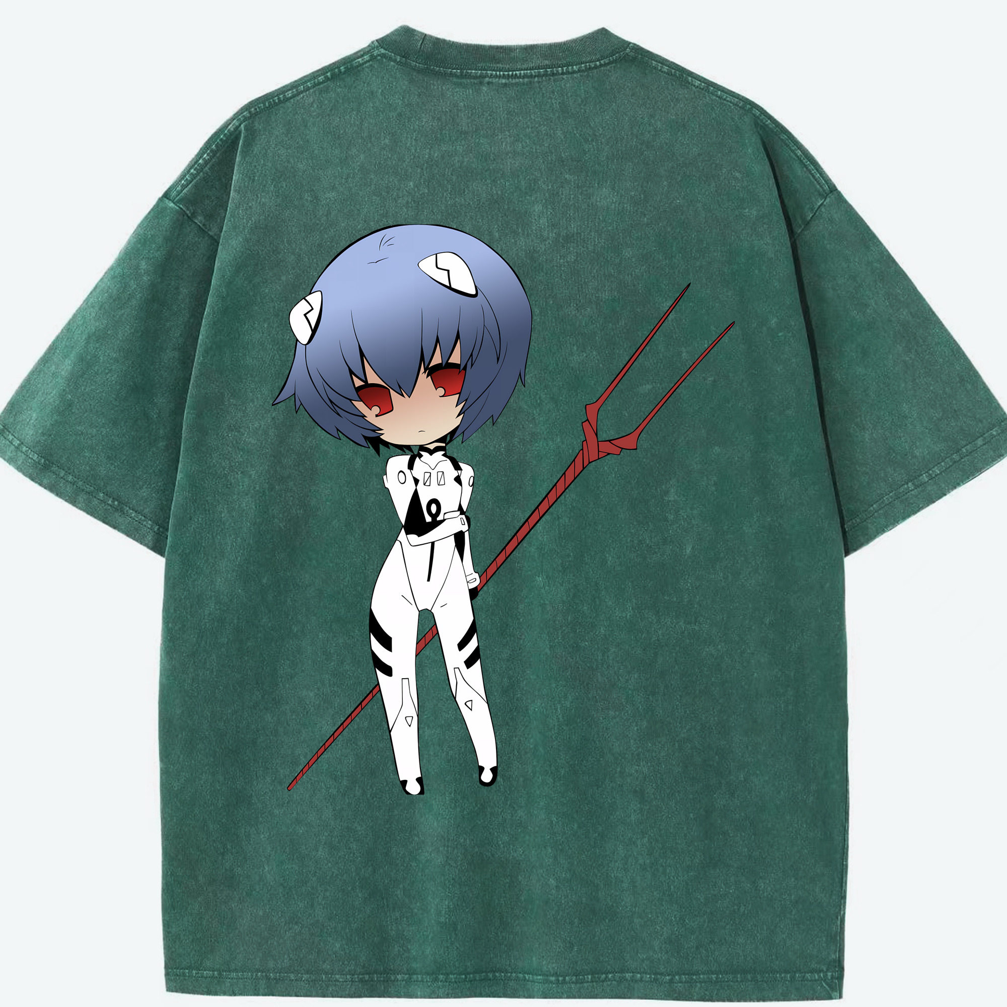 （画像用） EVA 新世紀エヴァンゲリオン 綿100% ヴィンテージ風 半袖Tシャツ（背面プリント）